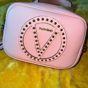 Valentino Pink crossbody camera bag by Mario Valentino